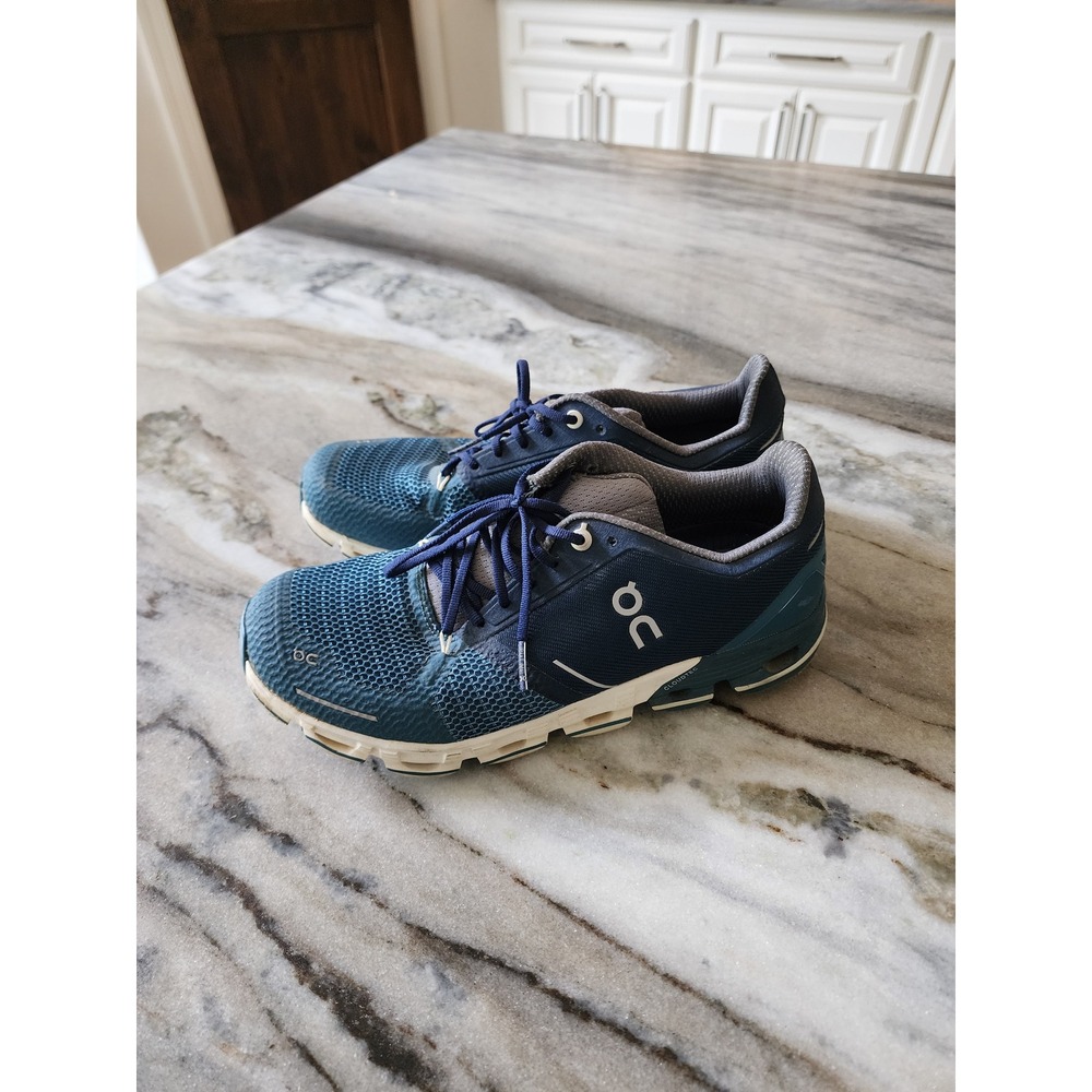 On Running Cloudflyer Womens 8.5 Blue Navy Mesh Road Running Shoes Sneakers